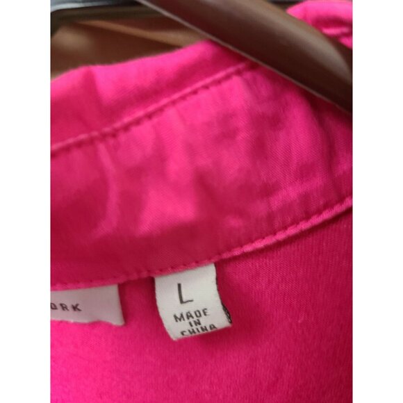 Nexx New York Womens Top Size Large Pink Sleeveless Ruffle Neck Blouse Casual - Picture 7 of 9